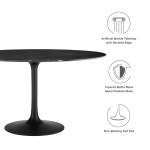 Lippa 54" Round Faux Marble Dining Table - Image 4