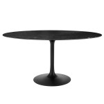 Lippa 60" Oval Faux Marble Dining Table - Image 7