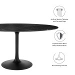 Lippa 60" Oval Faux Marble Dining Table - Image 4