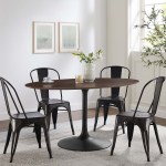Lippa 60" Oval Wood Dining Table