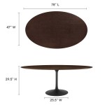 Lippa 78" Oval Wood Dining Table - Image 3
