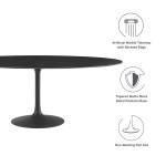 Lippa 78" Oval Faux Marble Dining Table - Image 4
