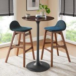 Lippa 28" Round Wood Bar Table