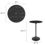 Lippa 28" Round Faux Marble Bar Table - Image 3