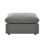 Commix Overstuffed Outdoor Patio Ottoman - Image 3