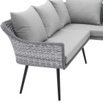 Endeavor Wicker Rattan Outdoor Patio Wicker Rattan Seating Set - Image 9