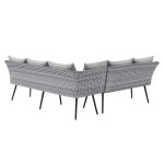 Endeavor Wicker Rattan Outdoor Patio Wicker Rattan Seating Set - Image 8