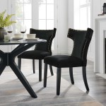 Curve Performance Velvet Kitchen & Dining > Dining Chairs Set of 2