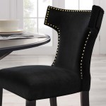 Curve Performance Velvet Kitchen & Dining > Dining Chairs Set of 2 - Image 2