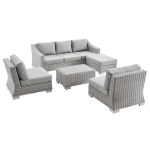 Conway 5-Piece Outdoor Patio Wicker Rattan Furniture Set - Image 18