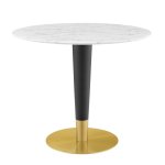 Zinque 36" Artificial Marble Dining Table - Image 5
