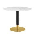 Zinque 40" Artificial Marble Dining Table - Image 5