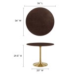 Lippa 36" Round Wood Dining Table - Image 3