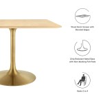 Lippa 40" Square Wood Dining Table - Image 4