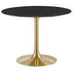 Lippa 40" Round Faux Marble Dining Table - Image 7