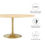 Lippa 60" Oval Wood Dining Table - Image 3
