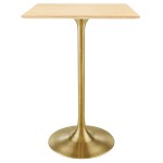 Lippa 28" Square Wood Bar Table - Image 7