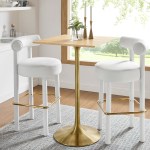 Lippa 28" Square Wood Bar Table