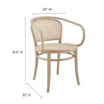Oliana Wood Dining Armchair Set of 2 - Image 3