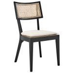 Caledonia Fabric Upholstered Wood Dining Chair Set of 2 - Image 9