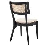 Caledonia Fabric Upholstered Wood Dining Chair Set of 2 - Image 7