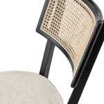 Caledonia Fabric Upholstered Wood Dining Chair Set of 2 - Image 6