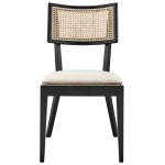 Caledonia Fabric Upholstered Wood Dining Chair Set of 2 - Image 5