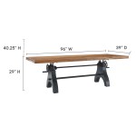 Genuine 96" Crank Adjustable Height Dining and Conference Table - Image 7