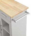 Culinary Kitchen Cart With Towel Bar - Image 6