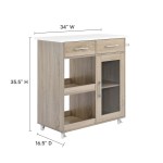 Culinary Kitchen Cart With Towel Bar - Image 4