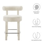 Toulouse Boucle Fabric Counter Stool - Image 4