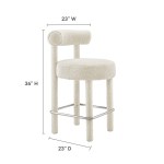 Toulouse Boucle Fabric Counter Stool - Image 3