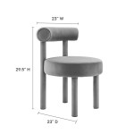 Toulouse Performance Velvet Dining Chair - Image 3