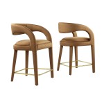 Pinnacle Performance Velvet Counter Stool Set of 2 - Image 10