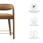 Pinnacle Performance Velvet Counter Stool Set of 2 - Image 4