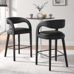 Pinnacle Vegan Leather Bar Stool Set of 2