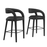 Pinnacle Vegan Leather Bar Stool Set of 2 - Image 10