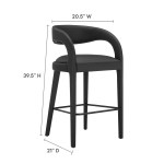 Pinnacle Vegan Leather Bar Stool Set of 2 - Image 3