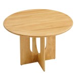 Rivian Round 48" Wood Dining Table - Image 10