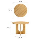 Rivian Round 48" Wood Dining Table - Image 4