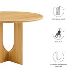 Rivian Round 48" Wood Dining Table - Image 3
