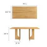 Rivian Rectangular 70" Wood Dining Table - Image 4