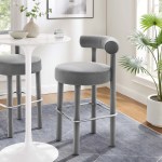 Toulouse Performance Velvet Bar Stool Set of 2 - Image 2