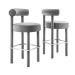 Toulouse Performance Velvet Bar Stool Set of 2 - Image 11