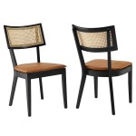 Caledonia Vegan Leather Upholstered Wood Kitchen & Dining > Dining Chairs Set of 2 - Image 11