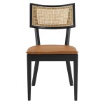 Caledonia Vegan Leather Upholstered Wood Kitchen & Dining > Dining Chairs Set of 2 - Image 7