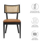 Caledonia Vegan Leather Upholstered Wood Kitchen & Dining > Dining Chairs Set of 2 - Image 5