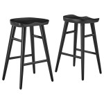 Saville Backless Wood Counter Stools Set of 2 - Image 10