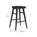 Saville Backless Wood Counter Stools Set of 2 - Image 3