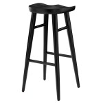 Saville Backless Wood Bar Stools Set of 2 - Image 7